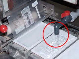 明太子用のバットの除菌